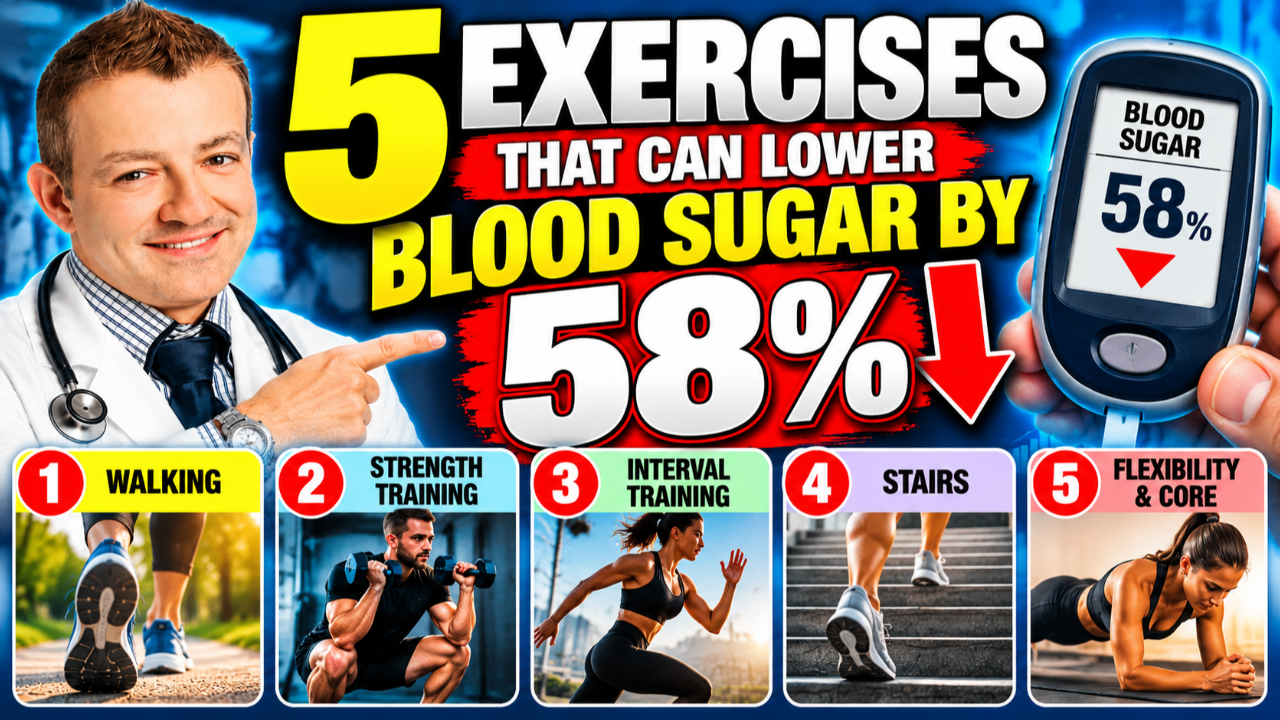 Exercises that lower blood sugar by 58%