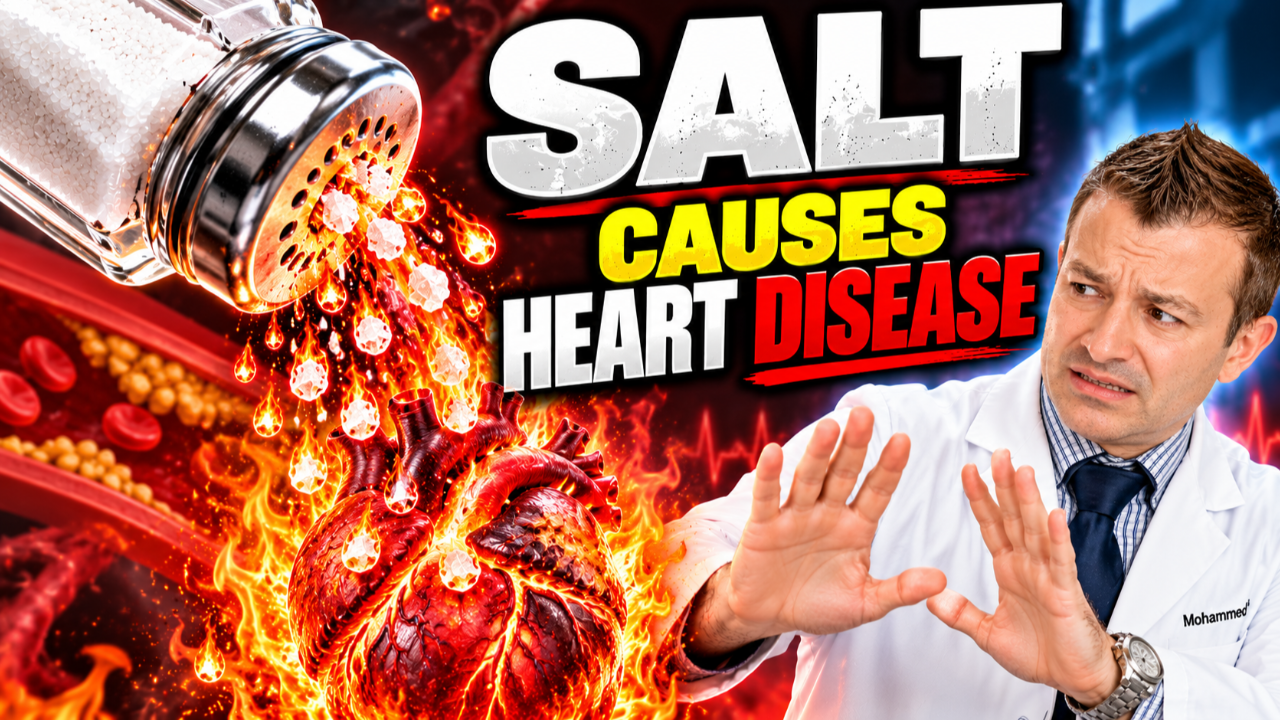 Salt causes heart disease.