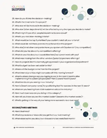 Page of decision-making questions