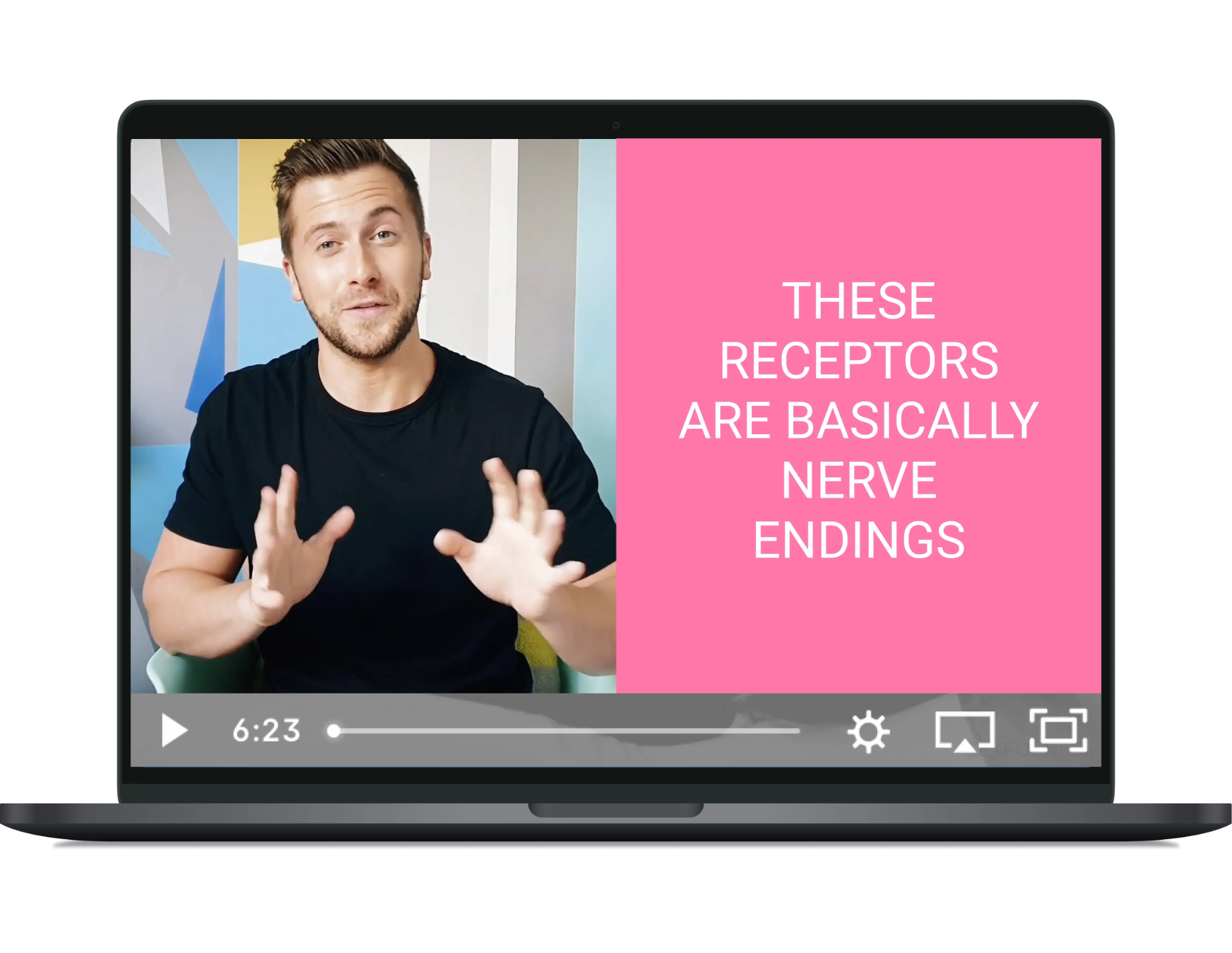 sex ed video lesson with male speaker