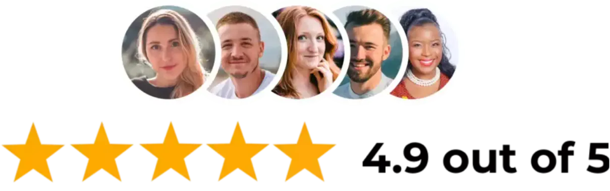 4.9 our of five-star rating