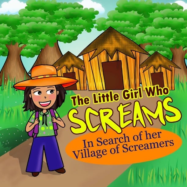 Smiling girl in the forest.