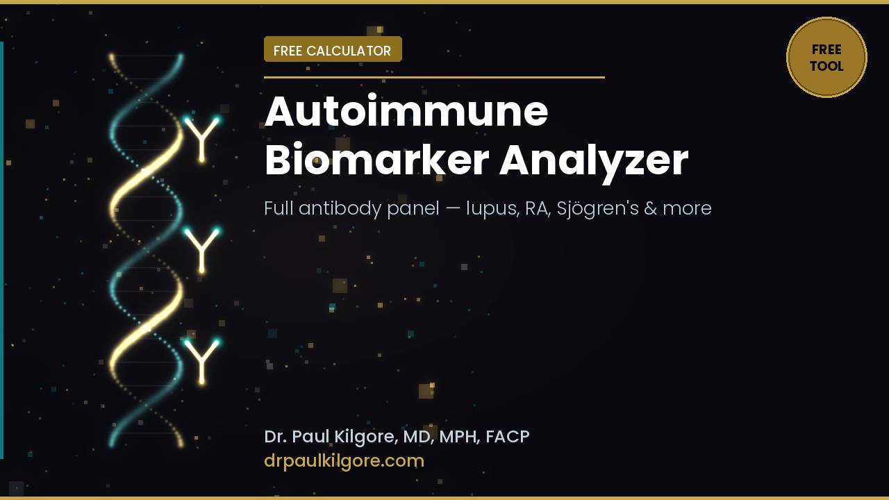 Autoimmune Biomarker Analyzer — ANA, RF & Antibody Panel | Dr. Kilgore