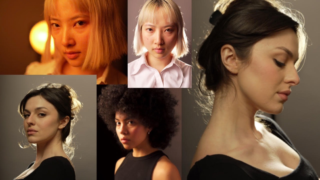 Models from The Female Portrait Pack in different lighting