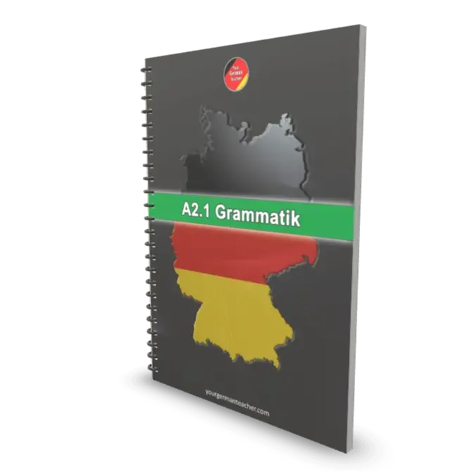 German A2.1 level grammar cheat sheet eBook
