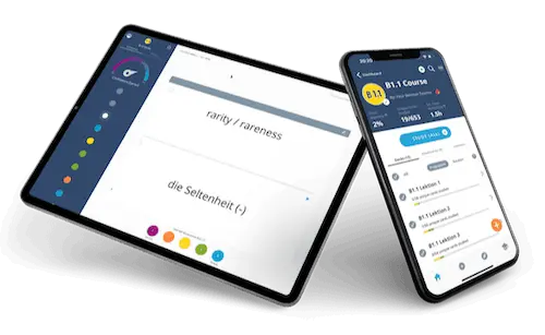 Integrated German B1 vocabulary flashcard app