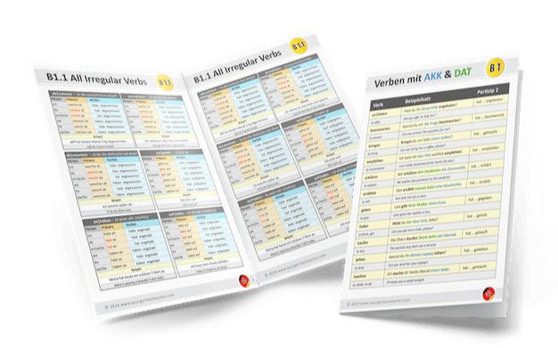 German verb lists learn German online course