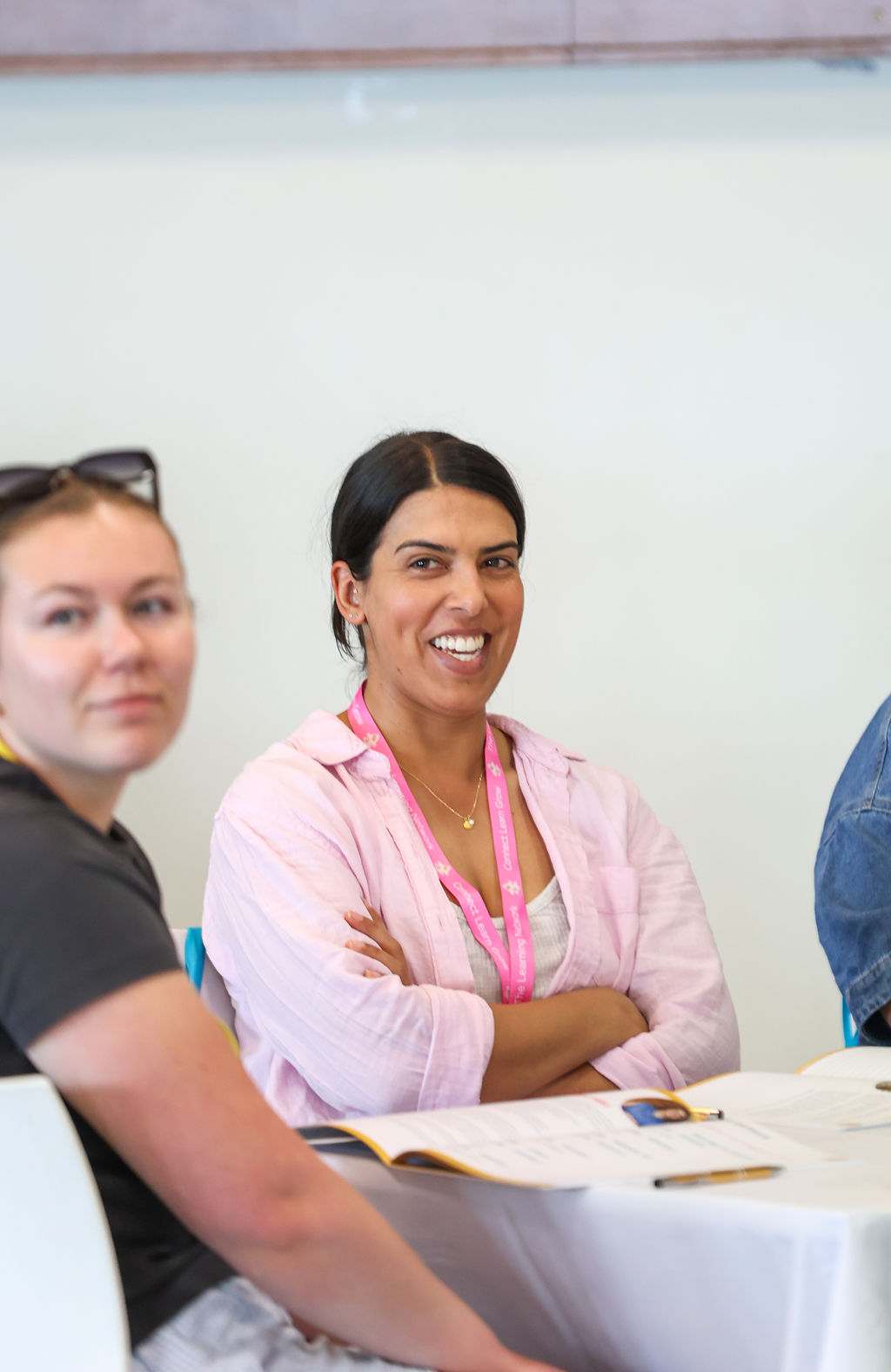 Teachers connecting between sessions