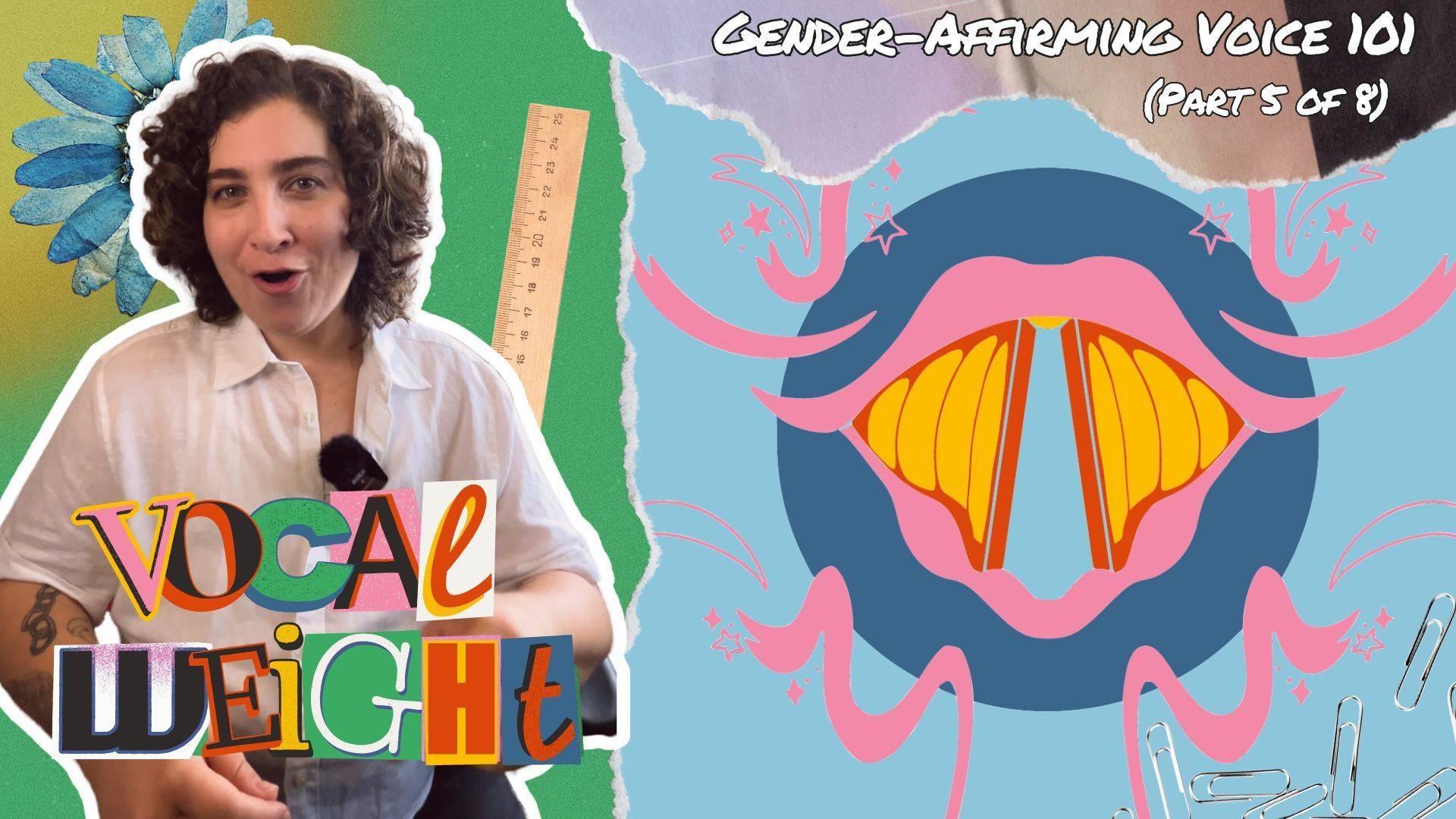 Blog header for Gender-Affirming Voice 101: Vocal Weight, on what makes a voice sound heavy or light