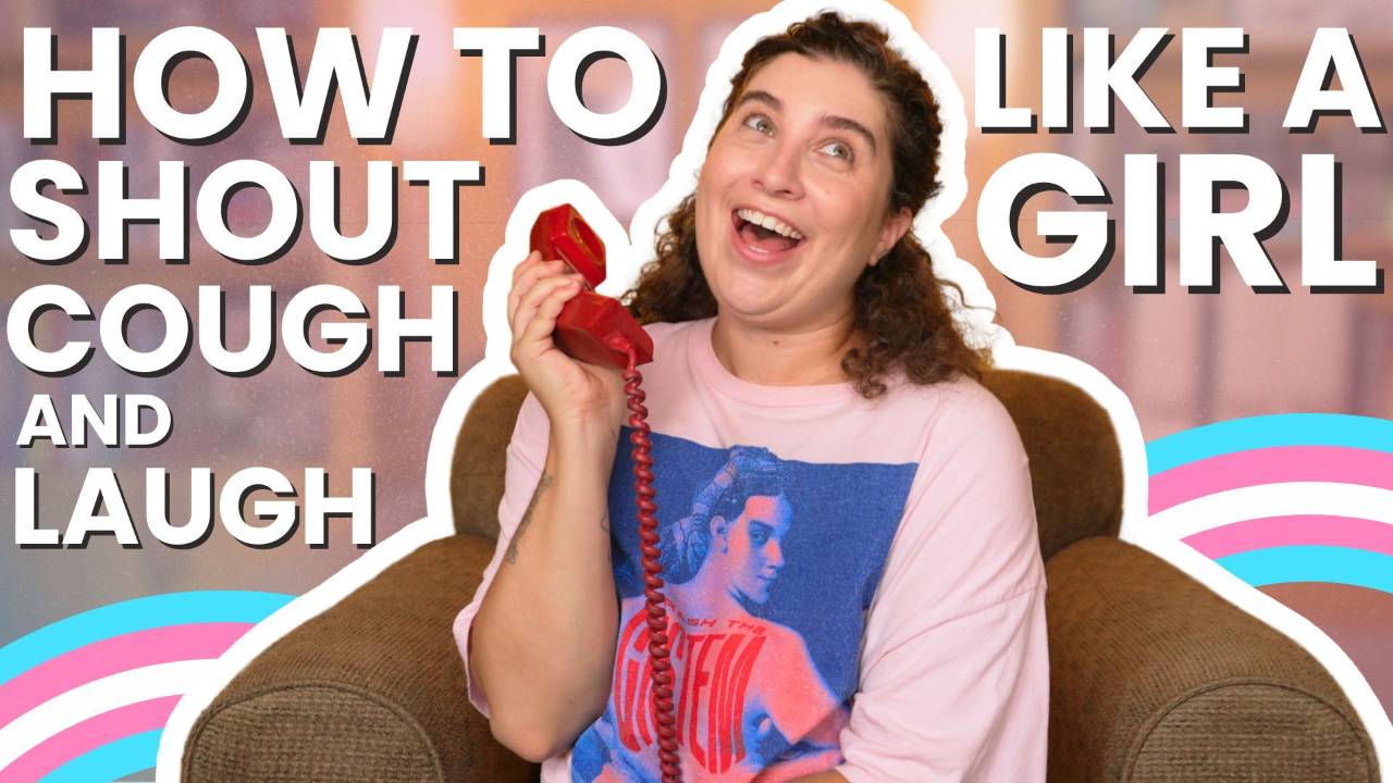 Blog header for How to Shout, Cough, and Laugh with a Feminine Voice, on the twangy feminine shout