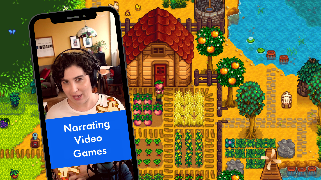 Blog header for Enhancing Your Trans Voice Training Through Gaming, about narrating video game characters