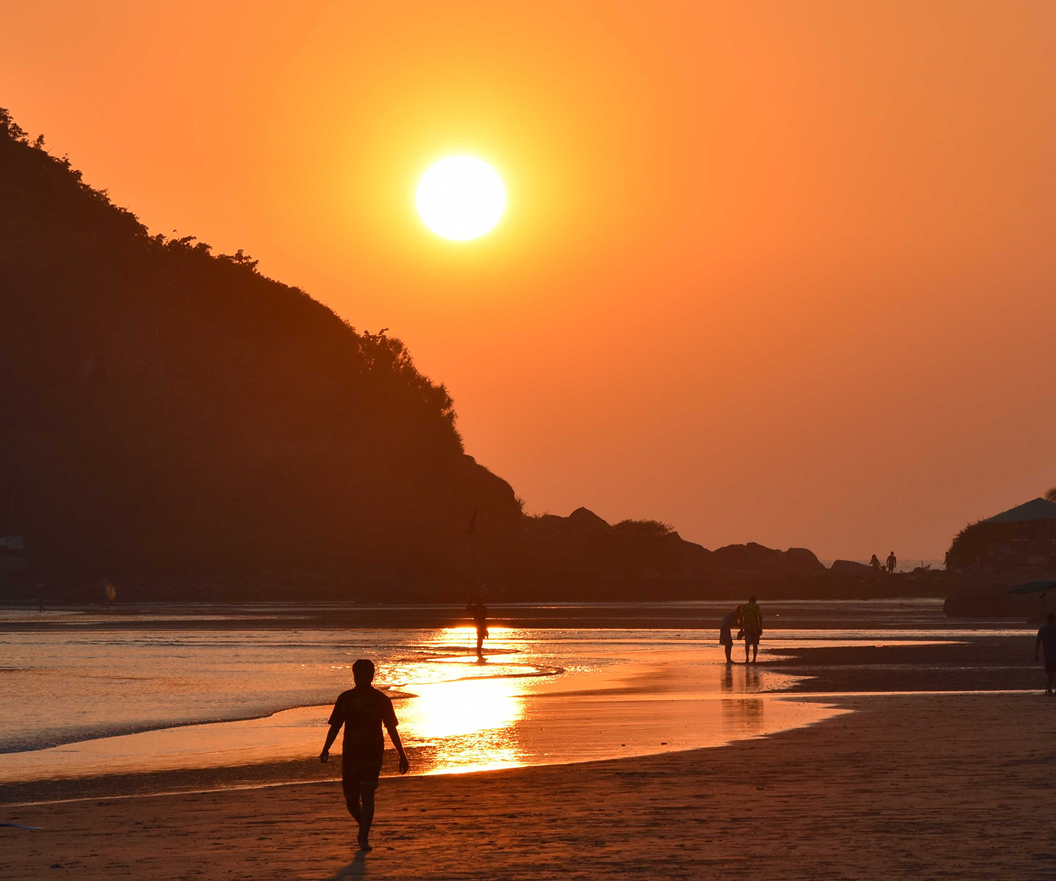 Sonnenuntergang am Strand bei Palolem