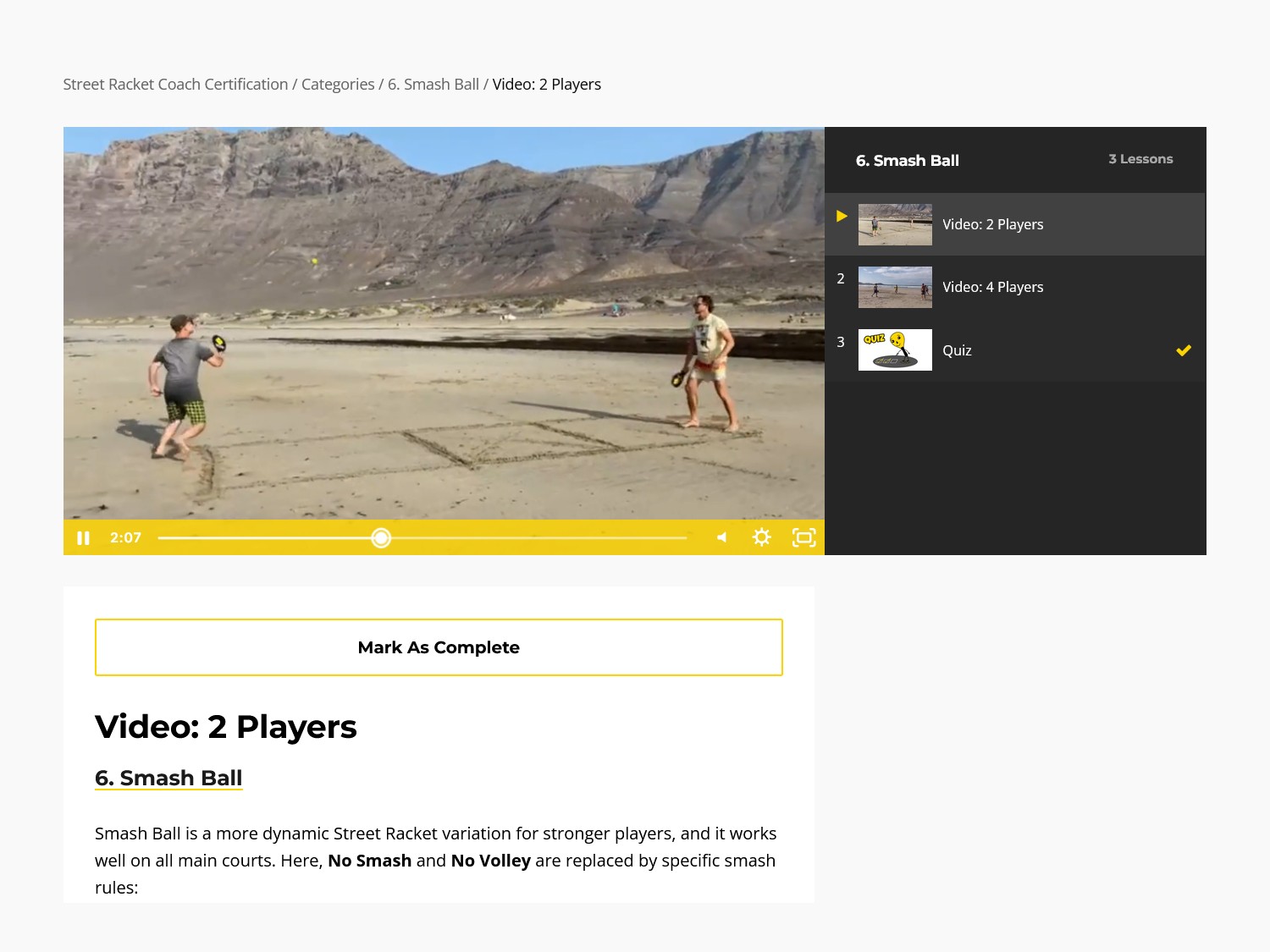 Spielvarianten wie Smash Ball für Fortgeschrittene