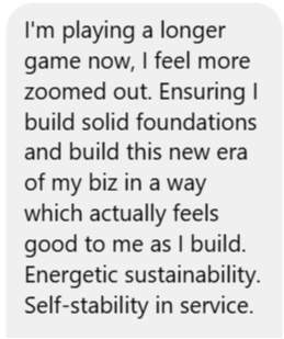 Client testimonial