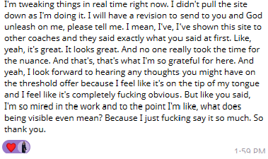 Client testimonial