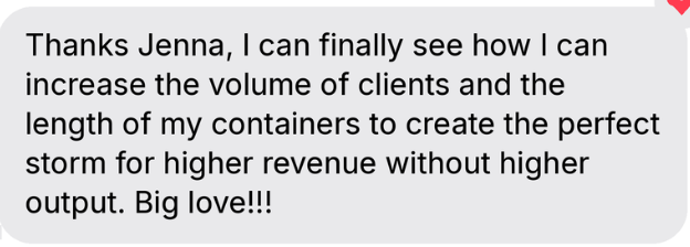 Client testimonial