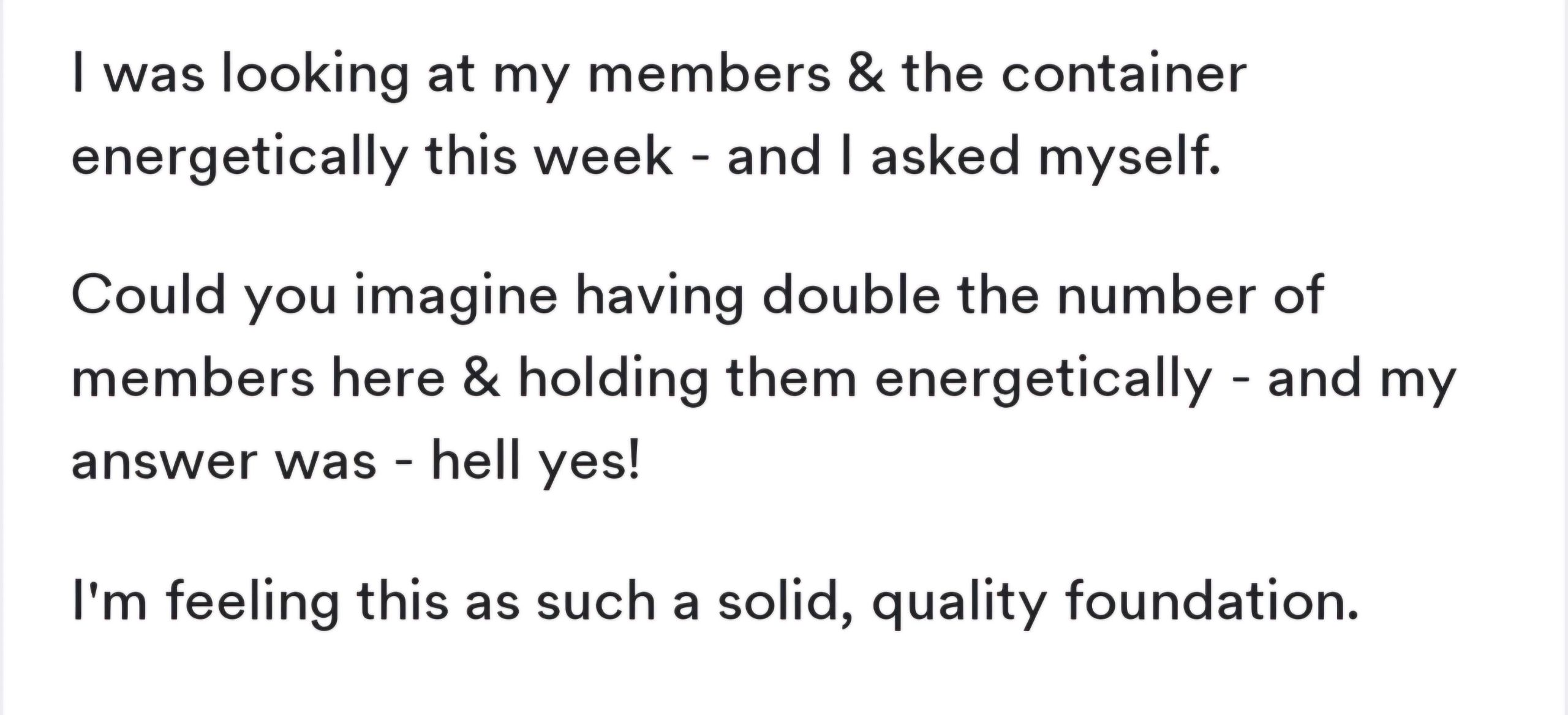 Client testimonial