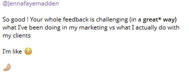 Client testimonial