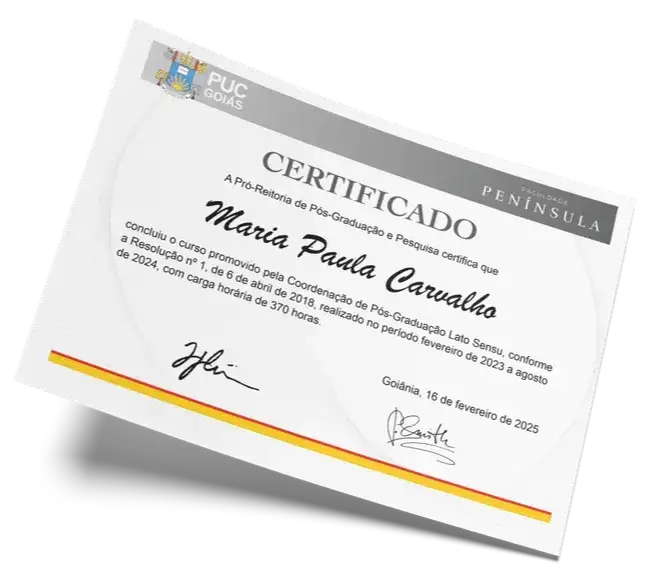 certificado emitido pela PUC Goiás