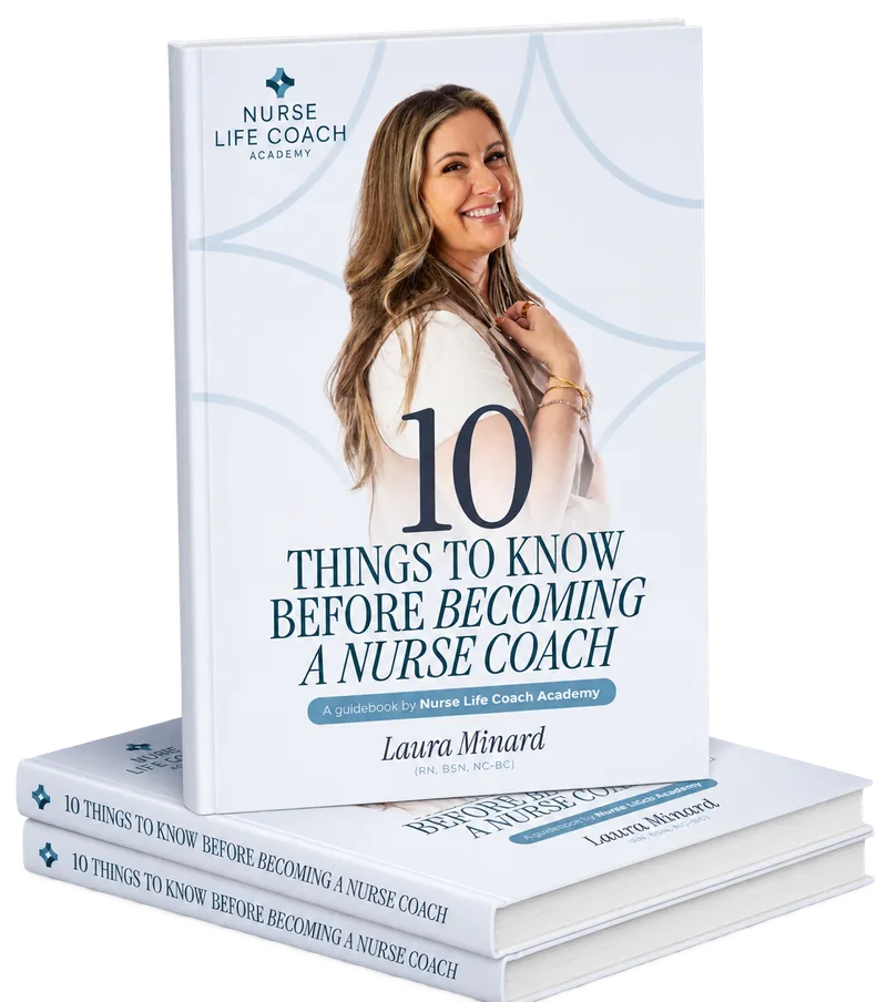 Mockup of the free guide, 10 Things to Know Before Becoming a Nurse Coach