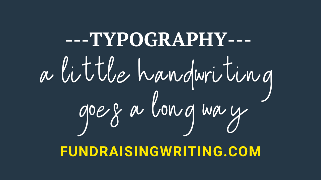 typography: Practical uses of a handwriting font