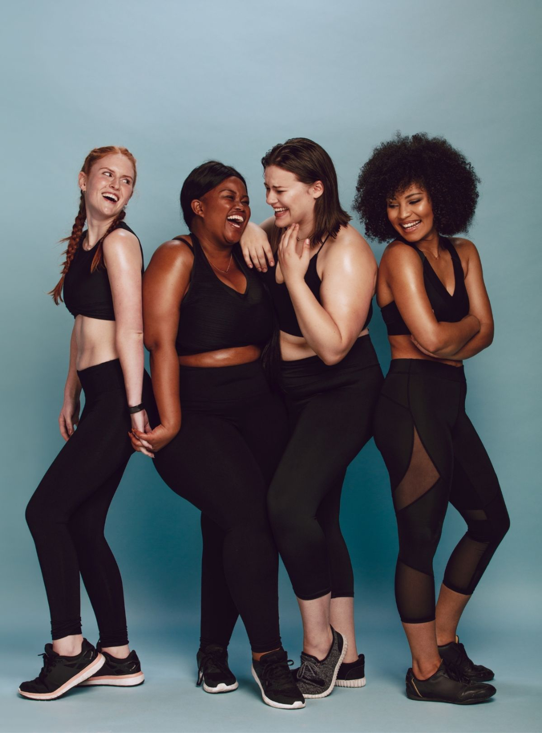 Group of women in exercise clothing 