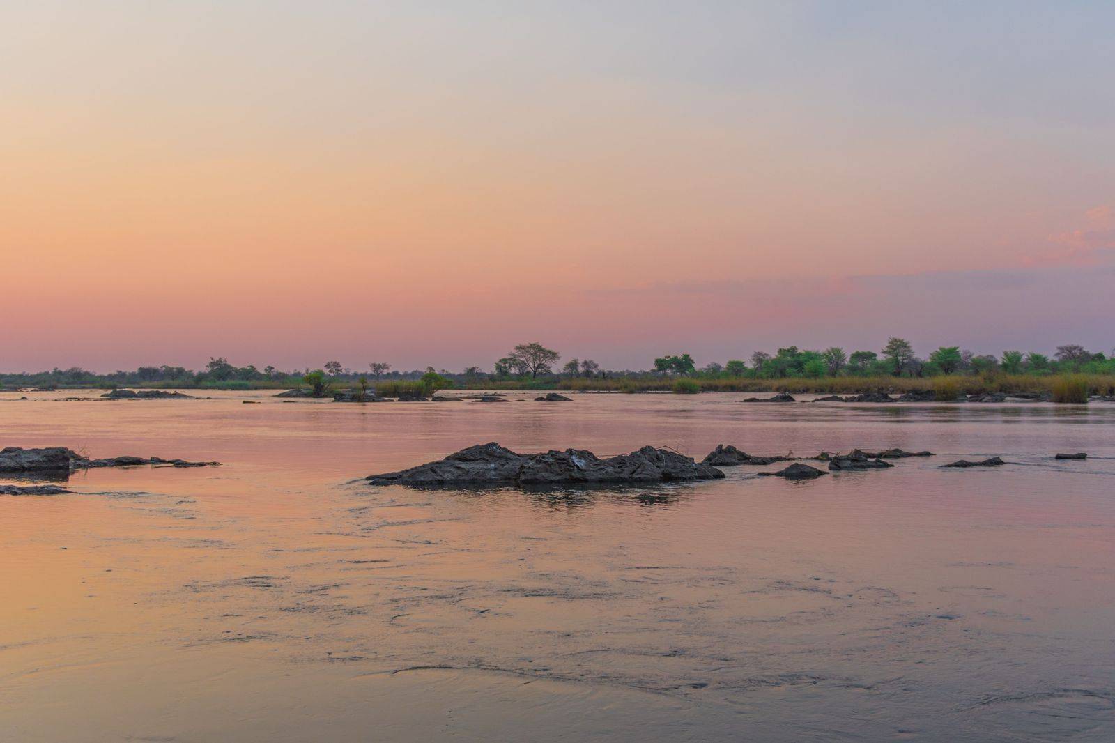 Sunset on the Zambezi River