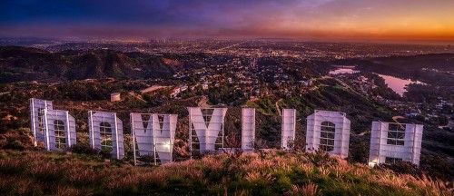 Breathtaking Sunset Over the Hollywood Sign in Los Angeles