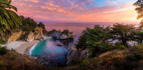 Breathtaking Big Sur Sunset Over McWay Cove