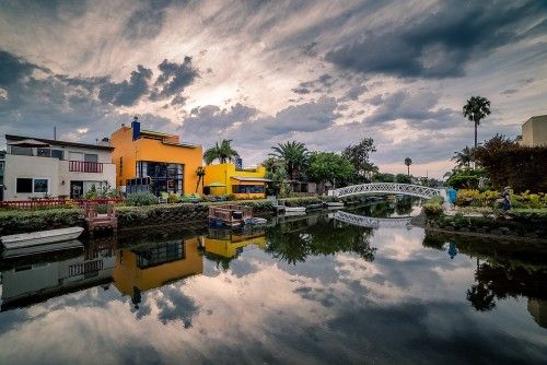 Venice Canals at Sunset: Captivating Reflections in Los Angeles