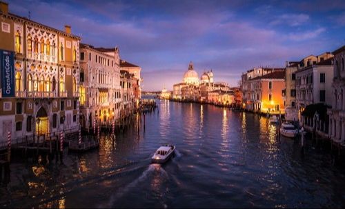 Twilight Serenity at Venice's Grand Canal