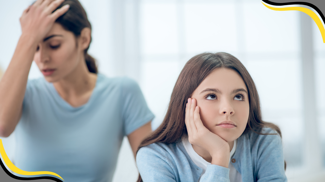 teen and parent angry at each other