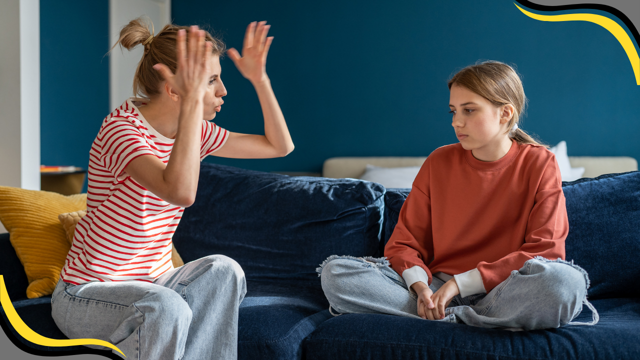 teen and dmother  arguing