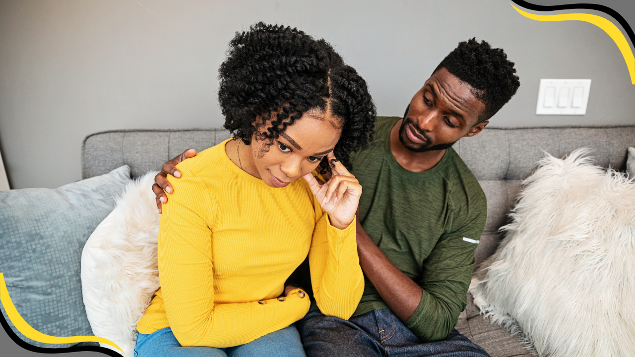 teen conforted by parent