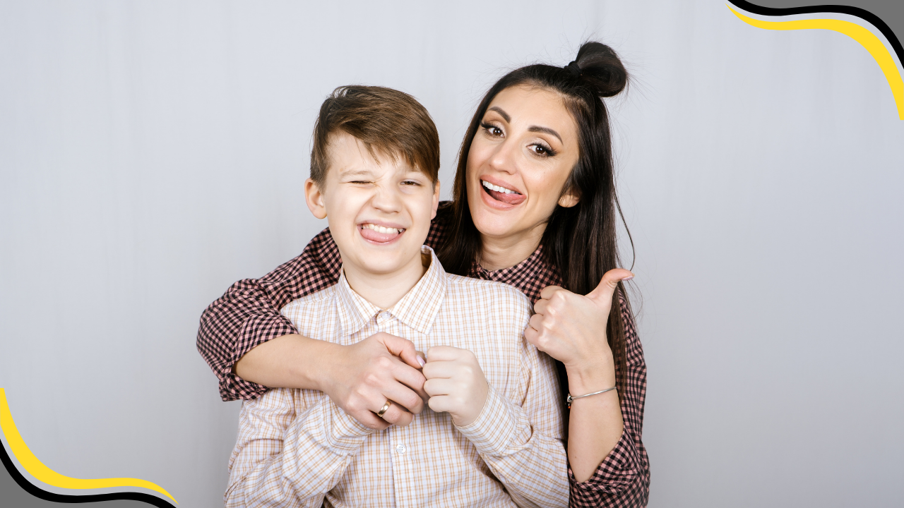 mom with teen boy