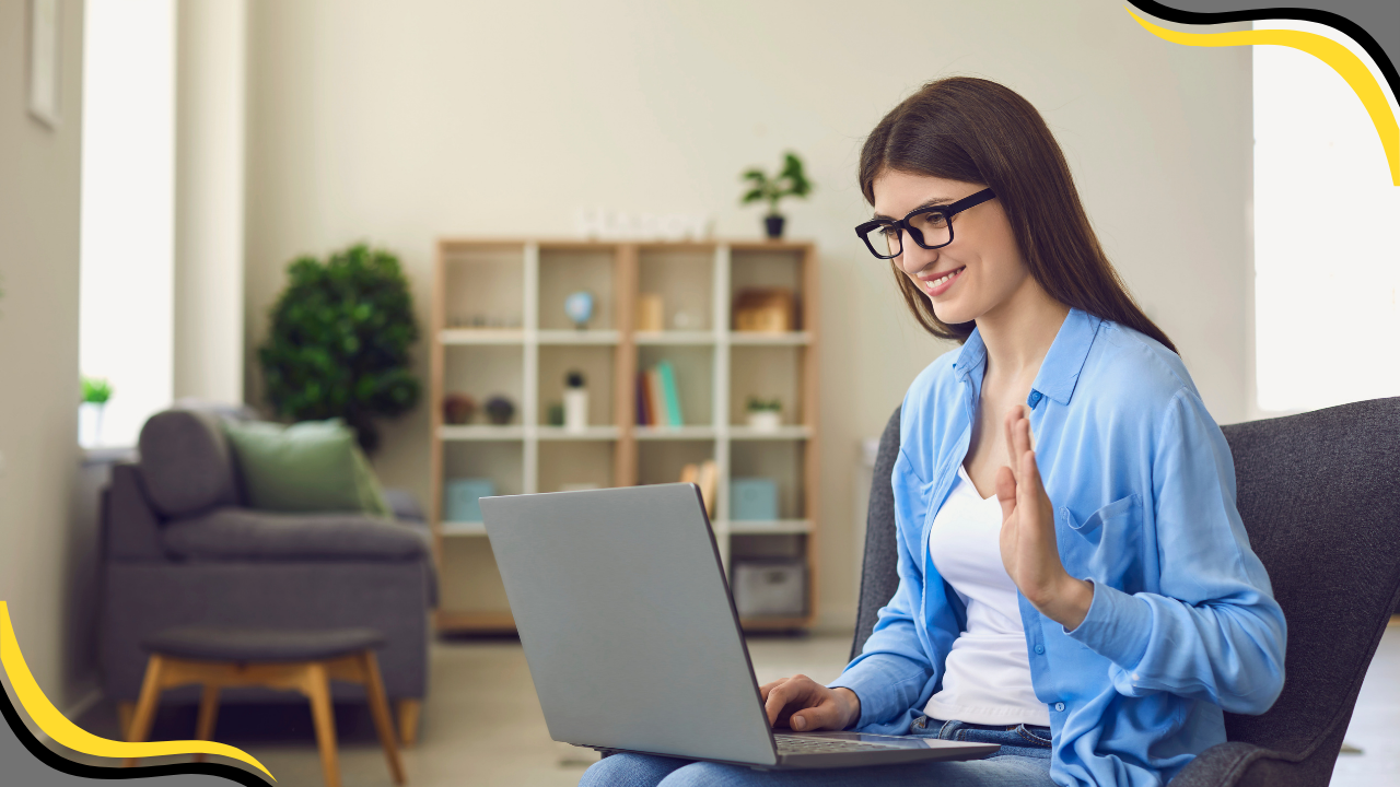 teen during an online coaching session