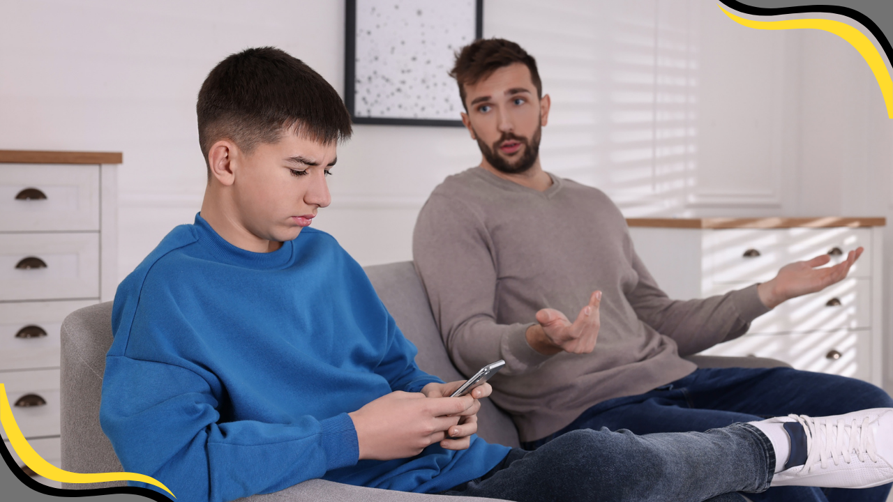teen ignoring their parent