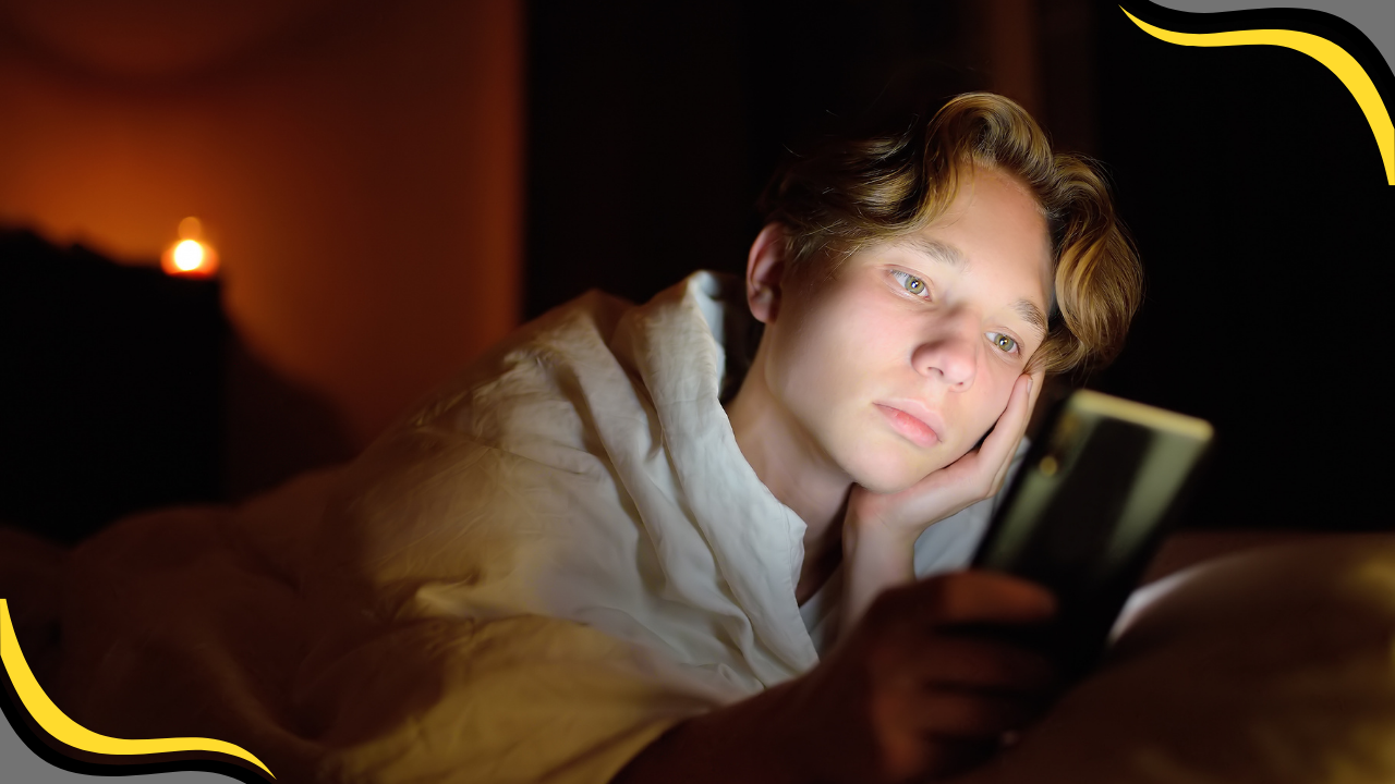 teen on phone