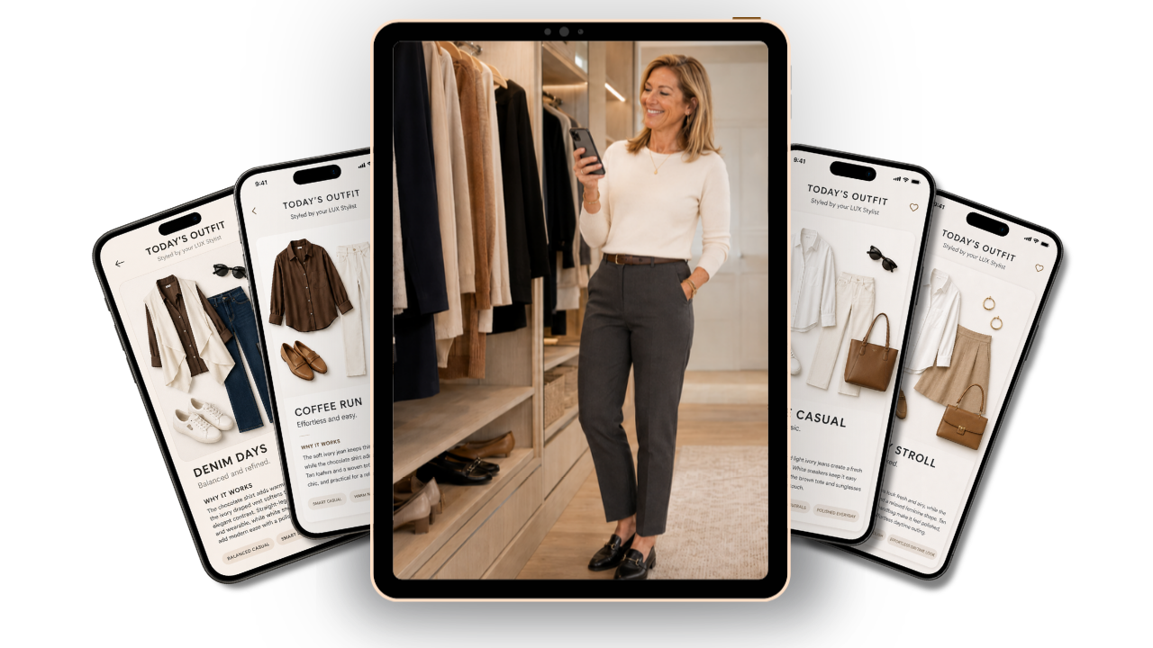 The LUX AI Stylist, your personal AI stylist