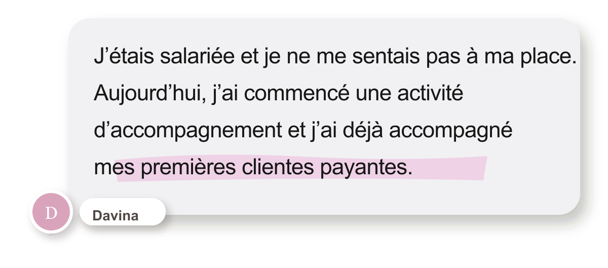 Témoignage de Davina