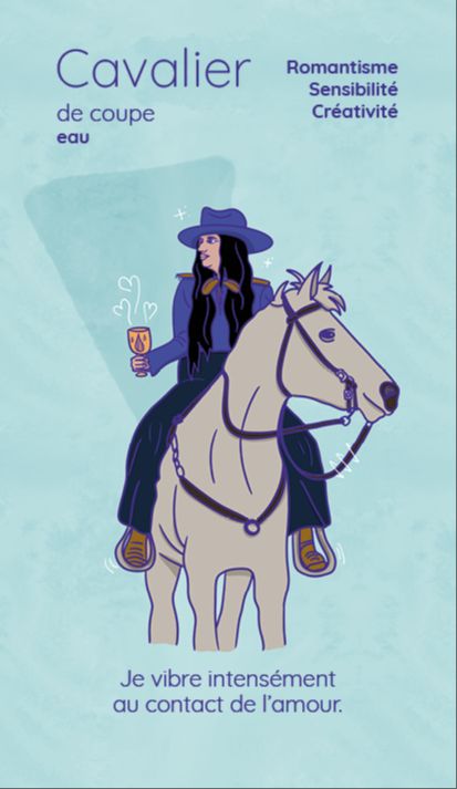 cavalier chevalier coupe tarot reflet