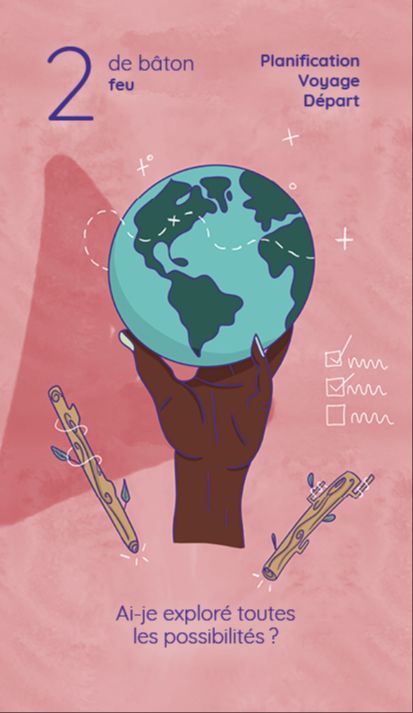 2 baton tarot reflet