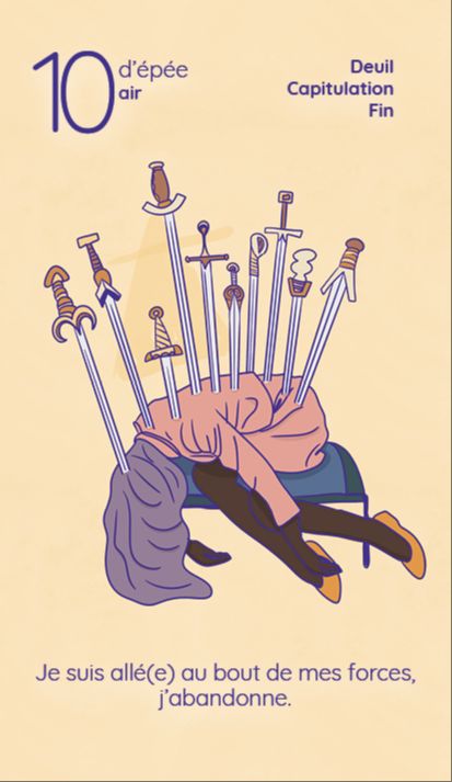 10 epee tarot reflet
