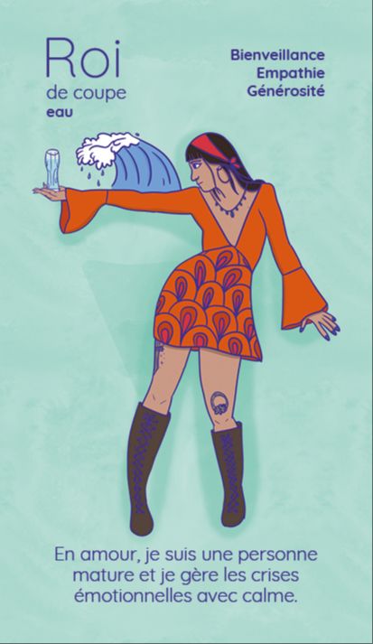 Roi coupe tarot reflet