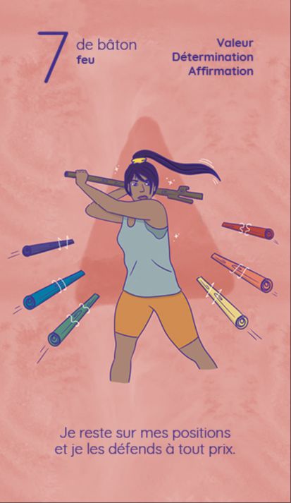 7 baton tarot reflet