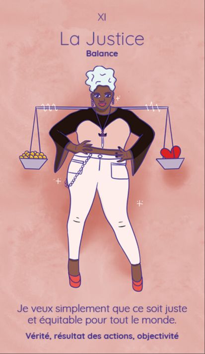 justice tarot reflet