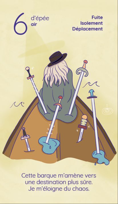 6 epee tarot reflet