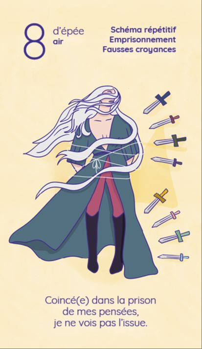 8 epee tarot reflet