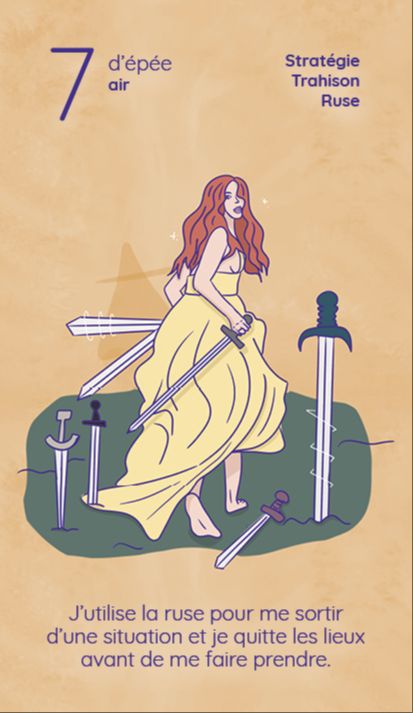 7 epee tarot reflet