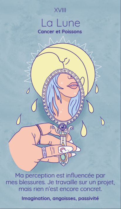 lune tarot reflet